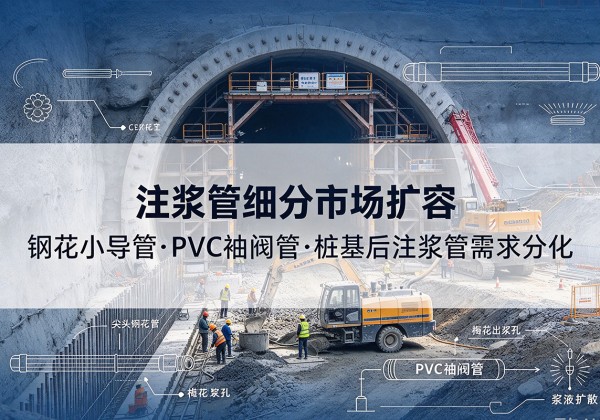 七里河注浆管细分市场扩容，隧道钢花小导管、PVC 袖阀管、桩基后注浆管需求分化